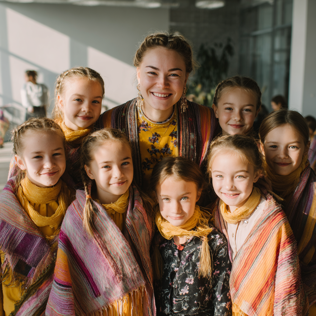 Comunidad de yoga practicando juntos